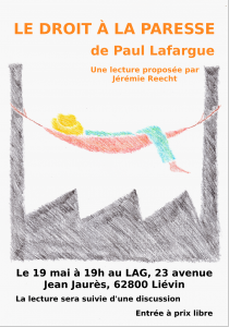 Le droit à la paresse - 19 mai 2015