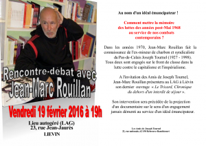 Soirée Jean-Marc Rouillan